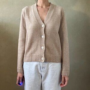 Cashmere Blend Minimal/Classic Boyfriend Cardigan
